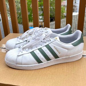 Adidas Superstar White & Green Men's Size 12